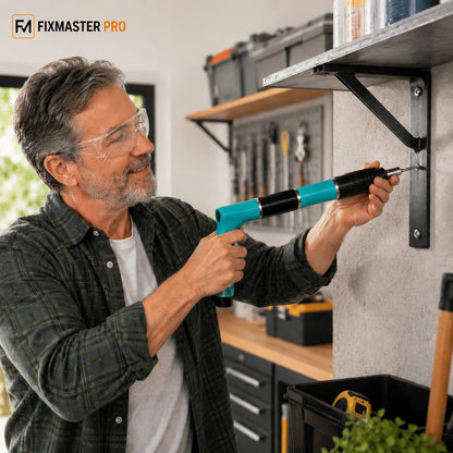 FIXMASTER QuickGun Clavadora Manual Portátil - Incluye 100 Clavos de Regalo